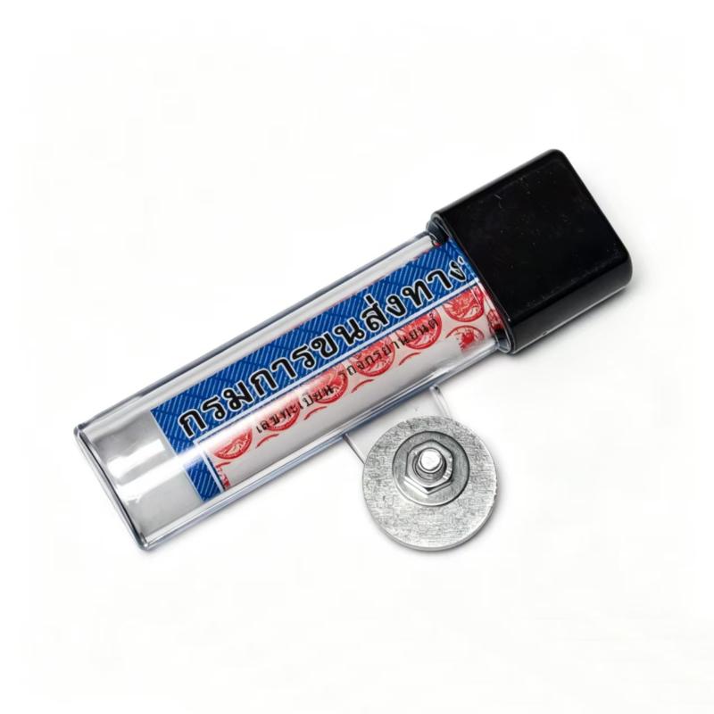 Transparent Thailand Tax Stamp Storage Tube Mini Bill Collection Holder With Metal Fixing Base For Tax Bill Display Home A2