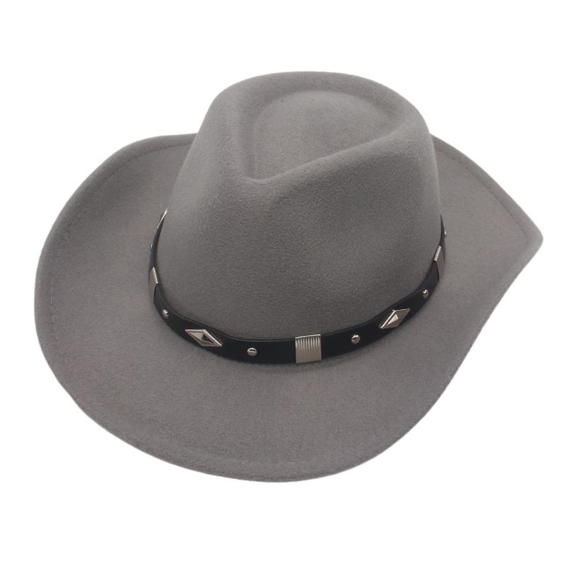 Love Top Western Cowboy Top Hat Jazz Dance Tibetan Tibetan Tibetan Hat Bent Edge Felt Hat