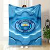 Manchester City Designed Flannel blanket for bedroom, living room, sofa, and nap