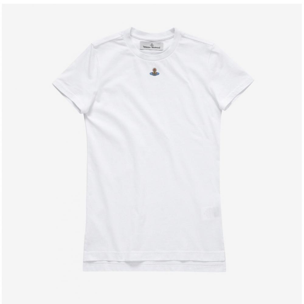 Vivienne WeStwood 3g010017 J001m A401 Orb Of Logo Embroidery Peru Women S Short Sleeve Tee