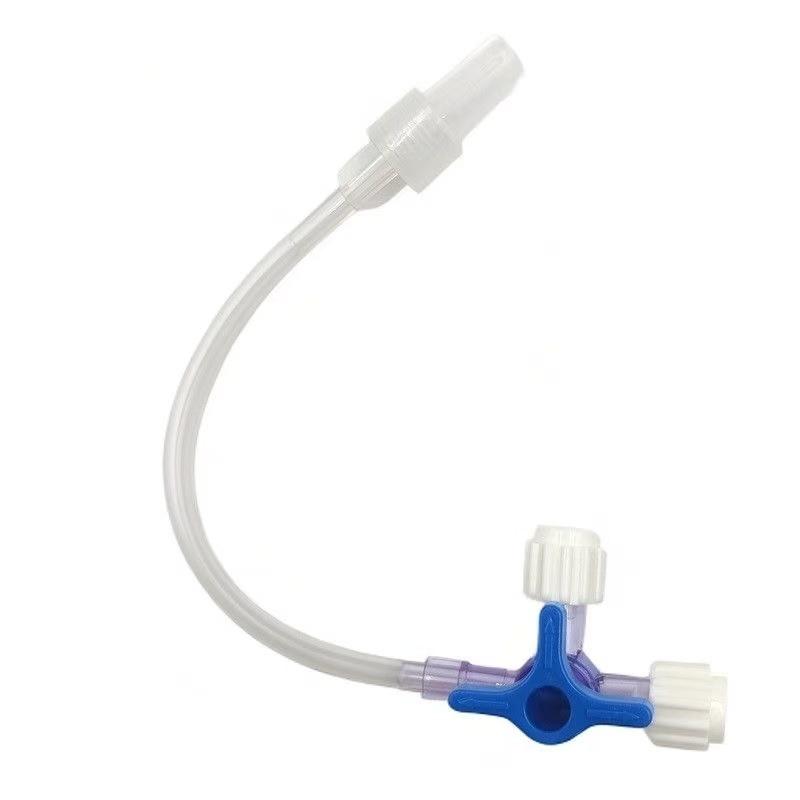 Pet Drainage and Infusion Three-Way Stopcock with Luer Lock Connectable to Syringe Three-Way Valve Extension Line 4.0*10cm