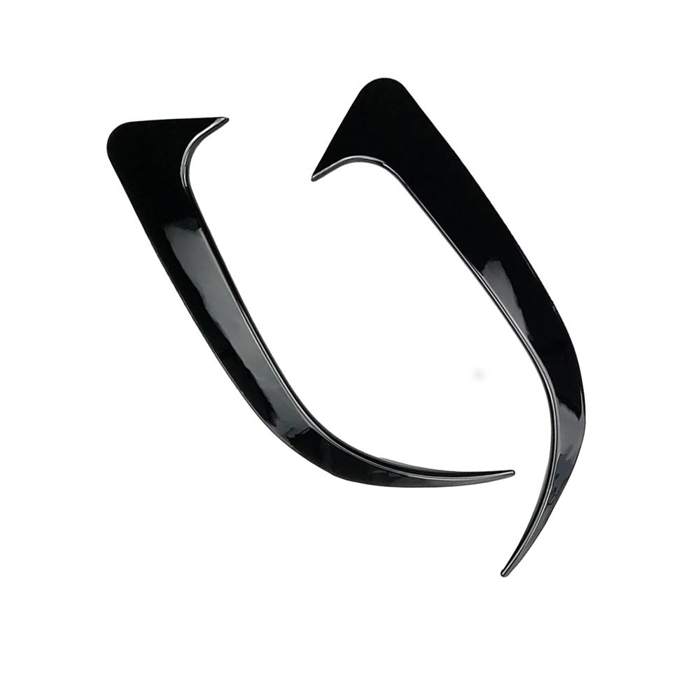 

2pcs Black Carbon Look Rear Bumper Spoiler Air Vent Cover Side Canard ABS for Mercedes-Benz W117 CLA 200 220 250 AMG 2013- Glossy Black