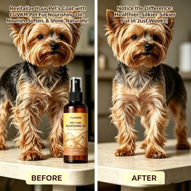 Pet Hair Care Oil Deep Nourish Dry Brittle Fur Soften Coat Reduce Frizz Grooming Essential for All Pets