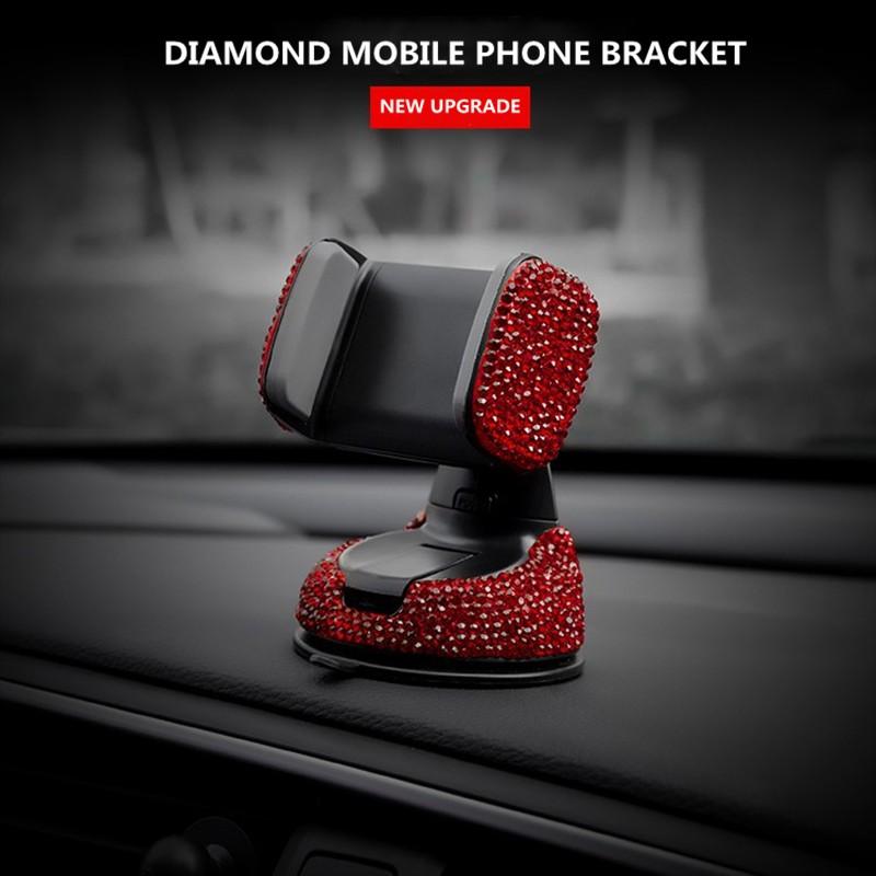 Κρυστάλλινα στρας 360 μοιρών θήκη τηλεφώνου αυτοκινήτου για ταμπλό αυτοκινήτου Αυτόματα παράθυρα και αεραγωγός Γενική βάση κινητού τηλεφώνου αυτοκινήτου