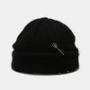 Winter Harajuku y2k Beanies Gestrickte Hut Frauen Mode Warme Dicke Gorro Männer Hip Hop Pin Loch Schädeldecke Kurze Hut Unisex grundlegende Kappe