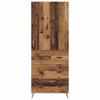 Wall Mounted Highboard Reclaimed Wood Look 69.5 x 34 x 180 cm Engineered Wood