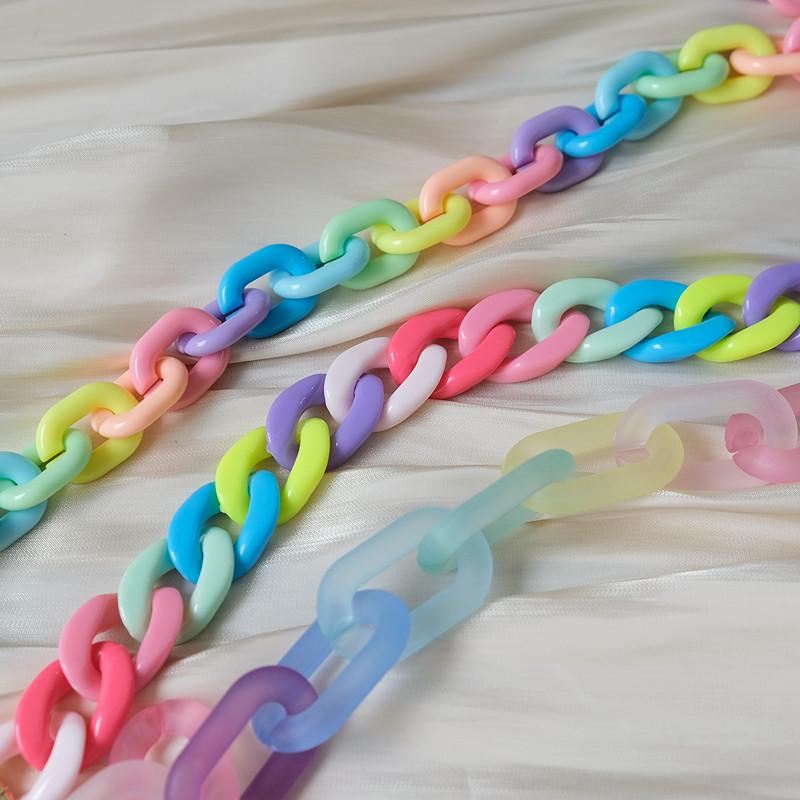 New Phone Accessory Cellphone Part Chain Anti Lost Universal Candy Rainbow Shoulder Neck Crossbody Phone Strap Case Holder Chain