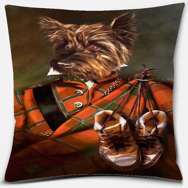 Seria portretów psów Wzór Poszewka na poduszkę Kwadratowa Dekoracja domu i biura