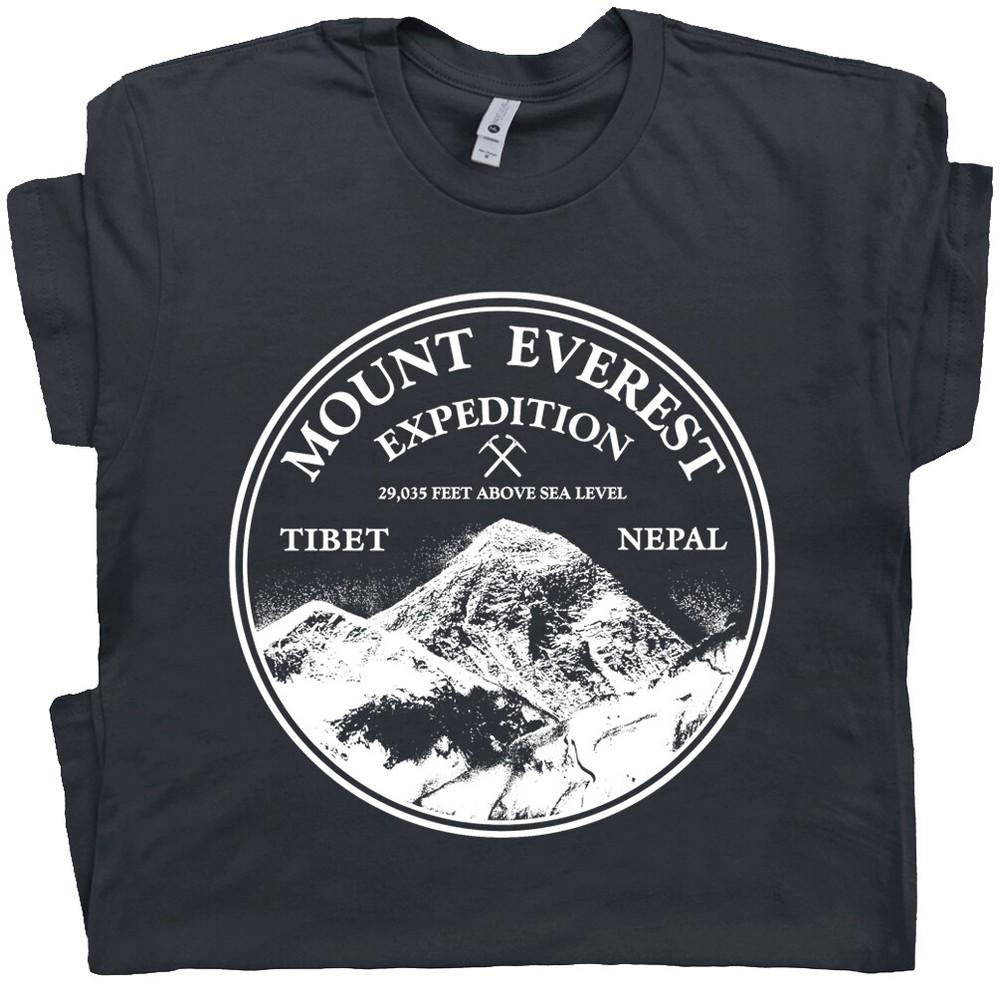 

Mount Everest T Shirt Mountain Rock Climbing Vintage Skiing Poster Patch Decal T 3XL