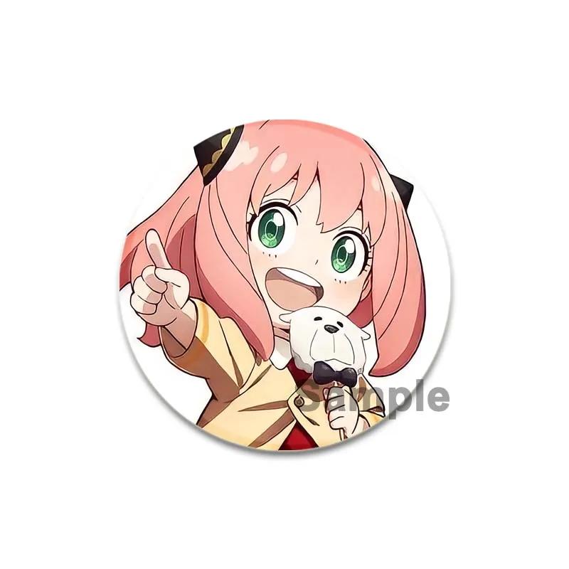 32/44/58mm SPY X FAMILY Enamel Pin Cute Anime Brooches Anya Forger Cute Head Lapel Pins Cartoon Badge Backpack Hat Jewelry Accessories Gift