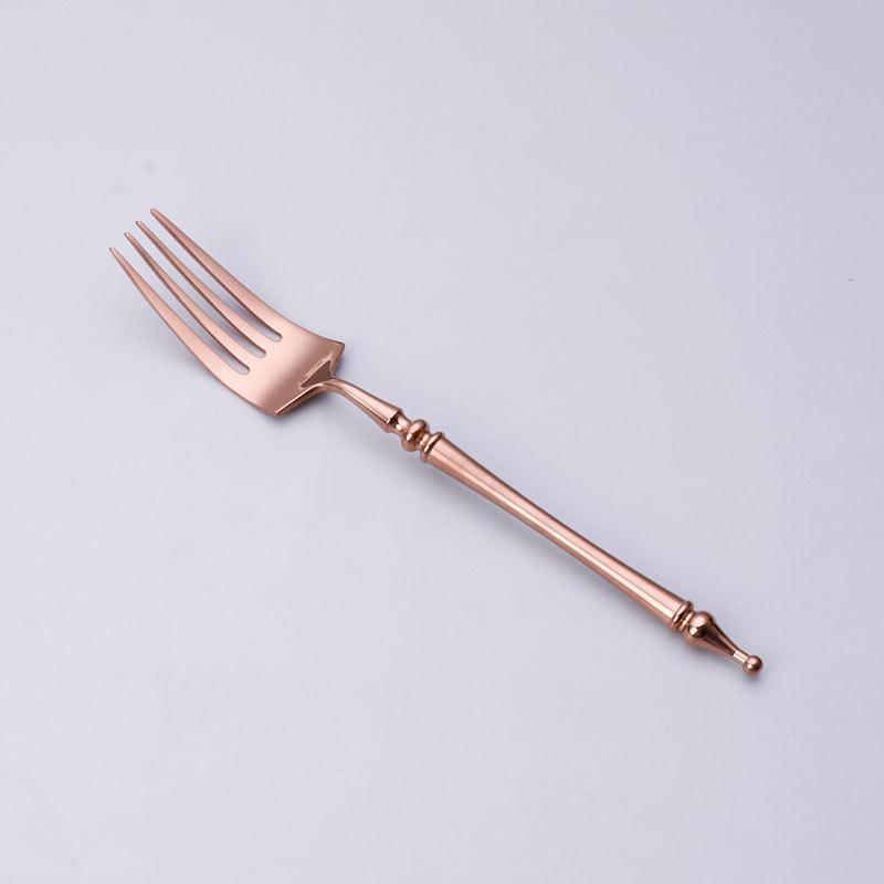 304 Stainless Steel Western Cutlery Set: Knife, Fork, Spoon, Coffee Spoon, Roman Column Design, European Style, 4-Piece