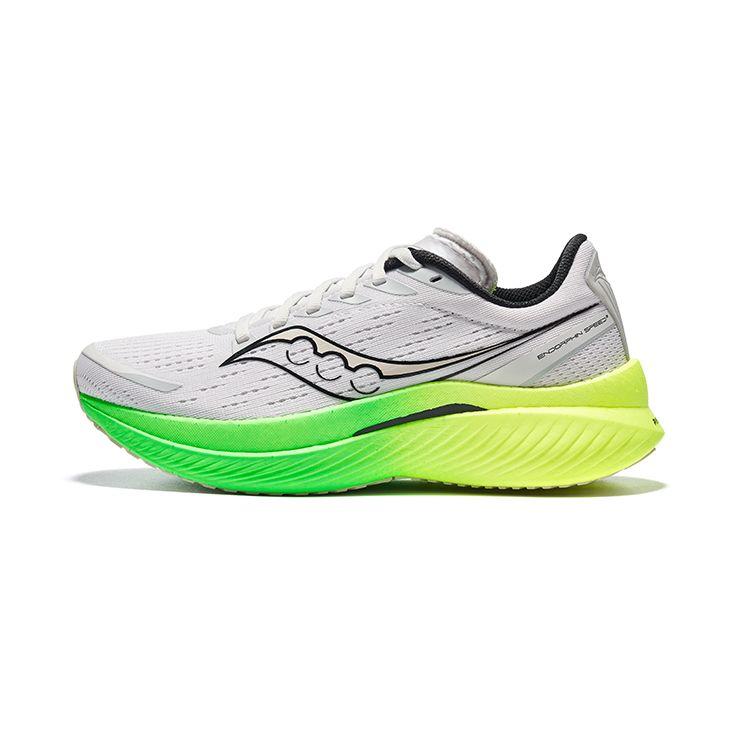 SAUCONY Endorphin Speed 3 Carbon Plate Elite Versatile Racing Cushioning Low-Top Training Running Shoes Women Sneaker White Gray S10756-75