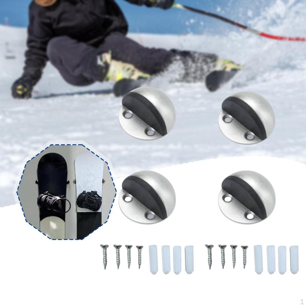 Ski Wall Mount Clip Hook Holder Space Saving Modern Easy To Install Hang and Display Board