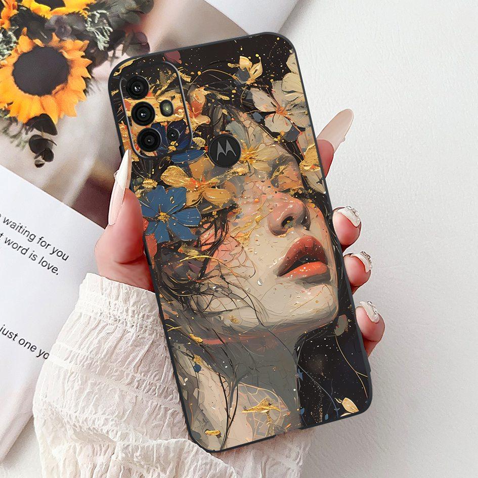 Case For Motorola Moto G30 G20 G10 Phone Cover New Fashion Flower Soft Silicone Matte Bumper on Moto G20 XT2128-1 G 10 G 30 Capa