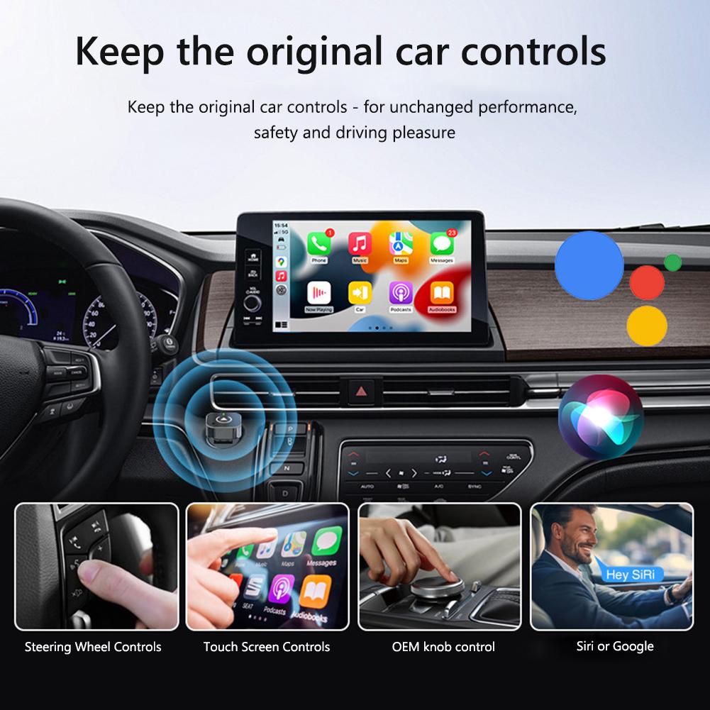2 In 1 Wireless CarPlay Android Auto Adapter Smart USB Dongle Auto Connect Plug&Play Bluetooth 5.0 USB-C Smart Mini Adapter Box