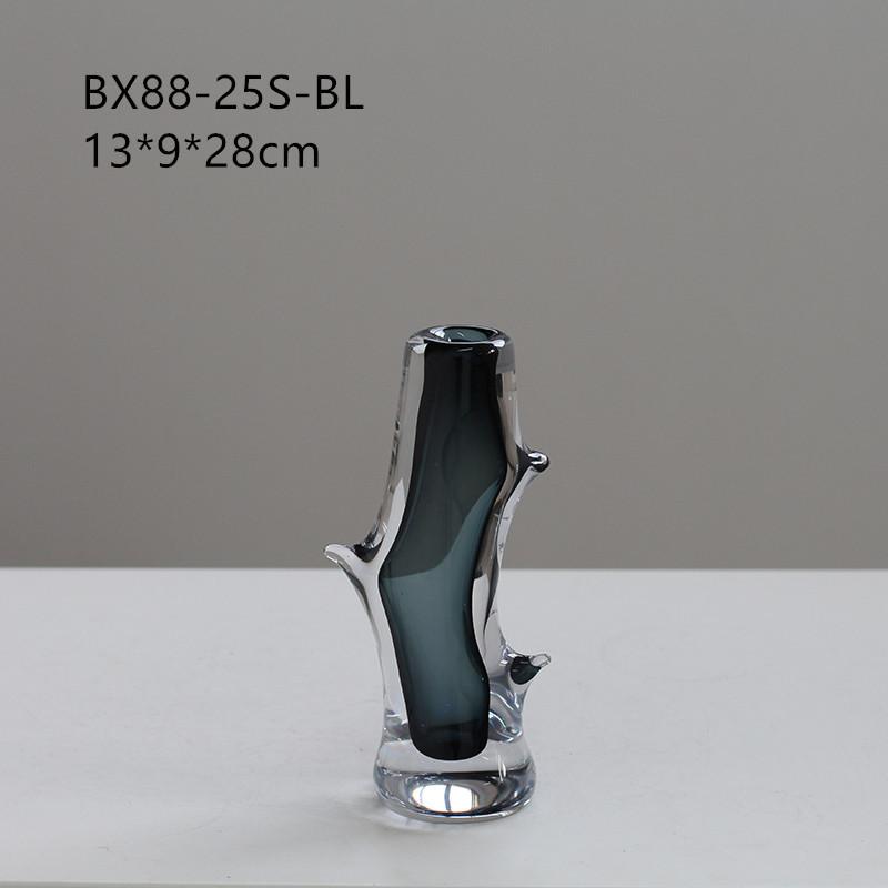 Glass Vase Transparent Branch Fork Shape Thick Straight Glass Bottle Flower Vase Floral Arrangement Accessories Terrarium