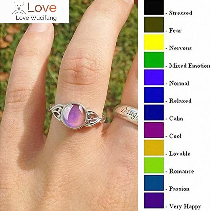 

Модное кольцо с изменением температуры и настроения, круглое, с имитацией эмоций и изменением цвета, для женщин, женское ювелирное изделие, подарок 5