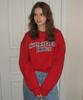 Sseomweeobeoteo Denim Wave Logo Sweatshirt - Red