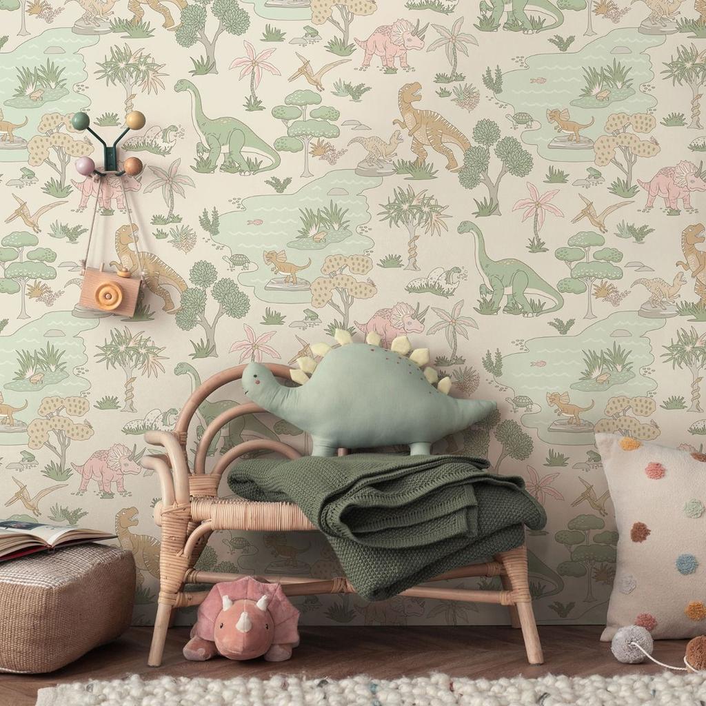 Holden Décor Dino Zoo Textured Wallpaper