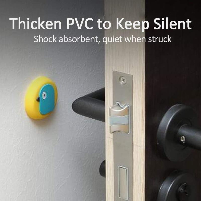 Cartoons Door Stopper Wall Protector Self Adhesive, Quiet, Shock Soft Rubber, Doorknobs, Refrigerator Door, Cabinets From Damage,set of 6