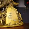 Majestic Brass Eagle Ornament - Tong Rui Xiang Great Peng Spreading Wings Copper Decoration