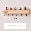 Natural Rustic Wooden Key Holder Wall Mount 6 Durable Hooks Top Shelf for Hallway Entry Home Organization