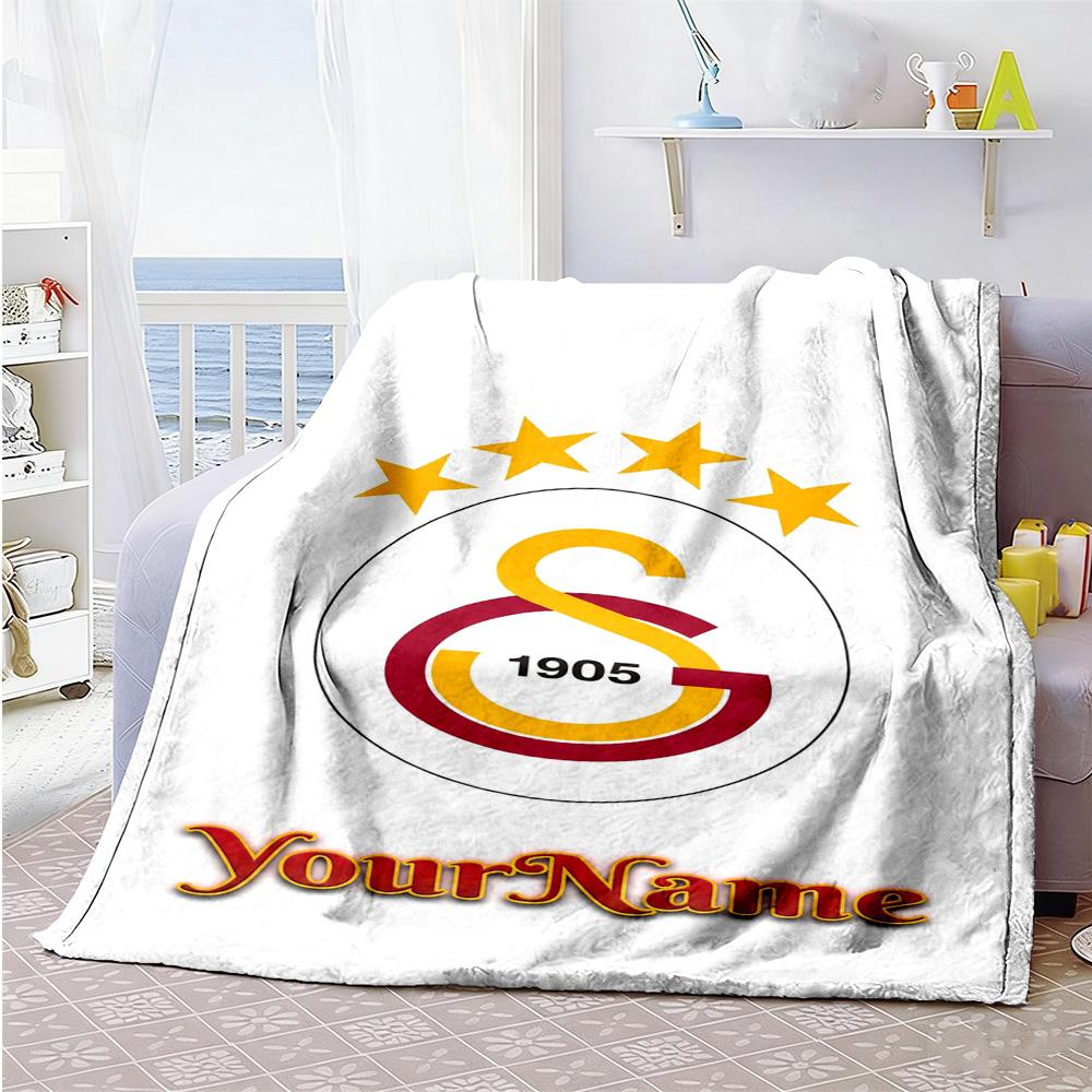 Galatasaray 266 Customize Your Name Blanket Gift Personalized Blanket Durable Comfort Versatile for Sofa Bed Bedding Picnics Ideal for All Seasons