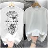 Maglietta da Palestra Divertente per Uomo e Donna Brain Balance Cotone Tee Streetwear Oversize Moda Estiva Larga Traspirante Trendy Top Sportivo