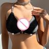 Sexy Backless Women Bras Party Underwear  Female Lingerie Breathable Camisole Removable Bra Front Button Women'S Lingerie