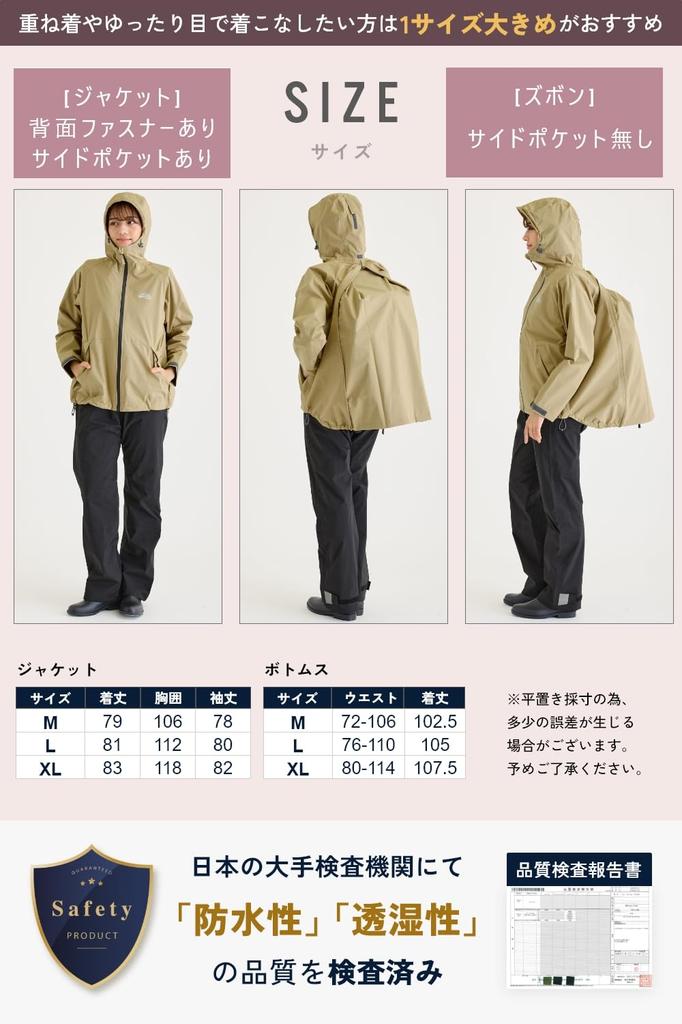 Benke Waterproof Rainwear Set and Keeps Backpacks Perfect for and Cycling Women's (Top Bottoms) - Dry, Cycling, Motorcycles, Hiking, Fishing, (Navy,