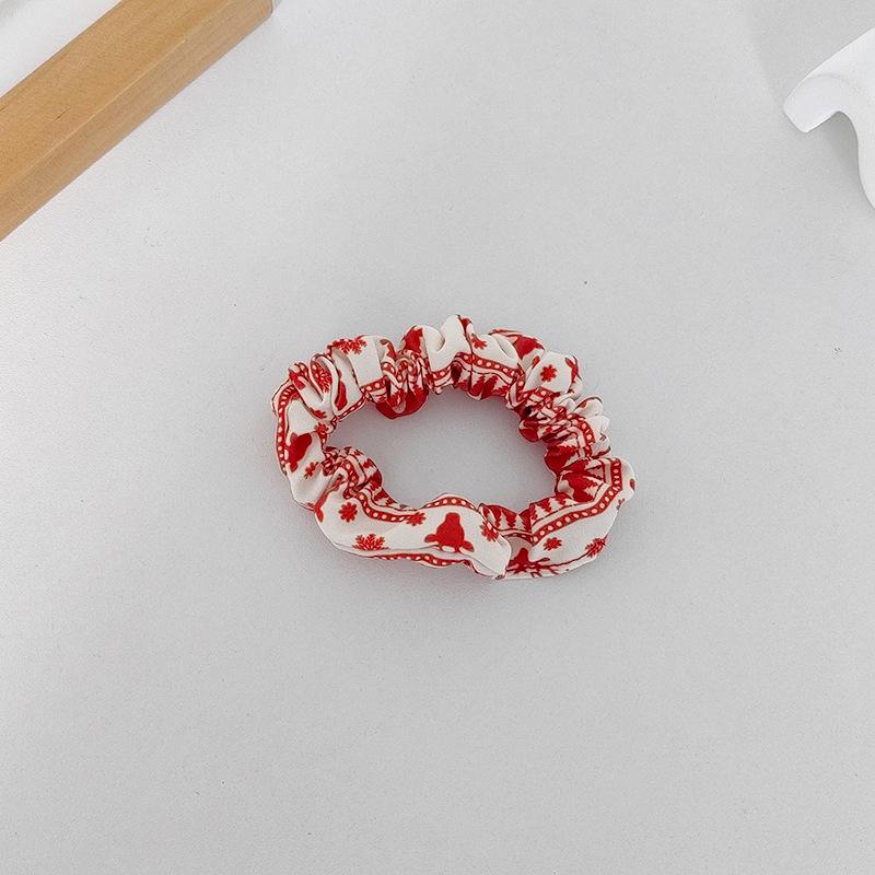 2024 Fashion Satin Christmas Scrunchie: High Elastic Hair Tie for Women