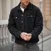 Men’s Denim Jacket, Trendy High-street Brand, Stylish Men’s Fashion, Workwear-style Black Jacket