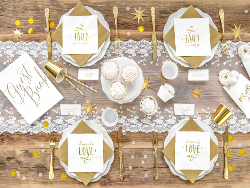 Partydeco Konfetti Kółka Złote 15G