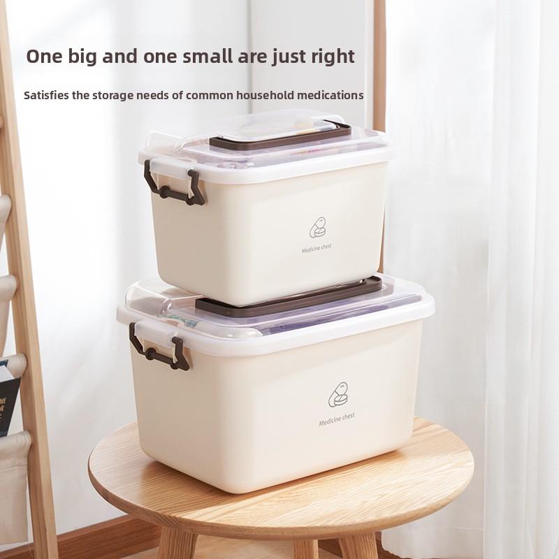 Medicine Box Large Capacity Multi-layer Home First Aid Kit Durable Portable Clear Classification Drug Storage for Family