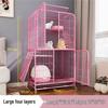 Cat Villa with Integrated Litter Box - Spacious, Secure Indoor Cage for Cats