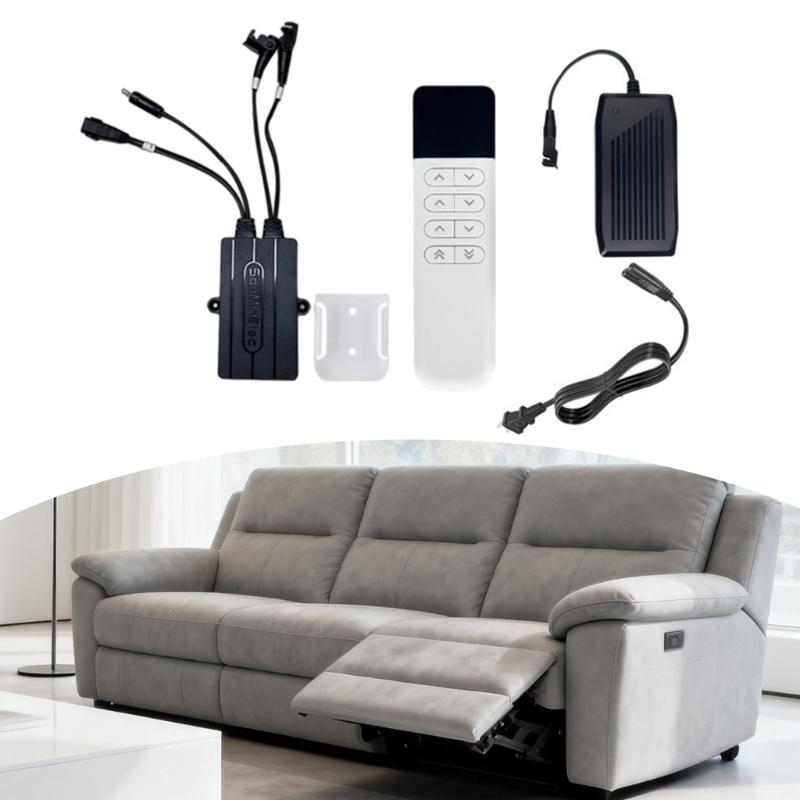 Recliner Threadless Controller Remotes Control Single Motor Controller for 4 Position Recliner Sofa 2.4G Technology