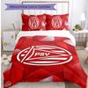 PSV Eindhoven FC Bedwäsche-Set 3-teilig Atmungsaktiv Bettbezug mit Kissenbezügen Dekorative Bettwäsche für Schlafzimmer Zuhause