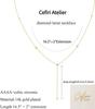 Boho Fashion Jewelry Women Dainty 14 K Gold Necklaces White Gold Plated CZ Lariat Necklace for Women Christmas Gift Fine Jewelry