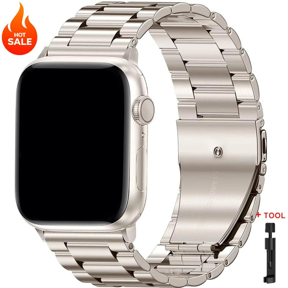 Stainless Steel Strap for Apple Watch Ultra 3/2 Band 46mm 49mm 40mm 44mm 42mm 41mm 45mm Bracelet IWatch Series 11 10 9 8 7 SE 6