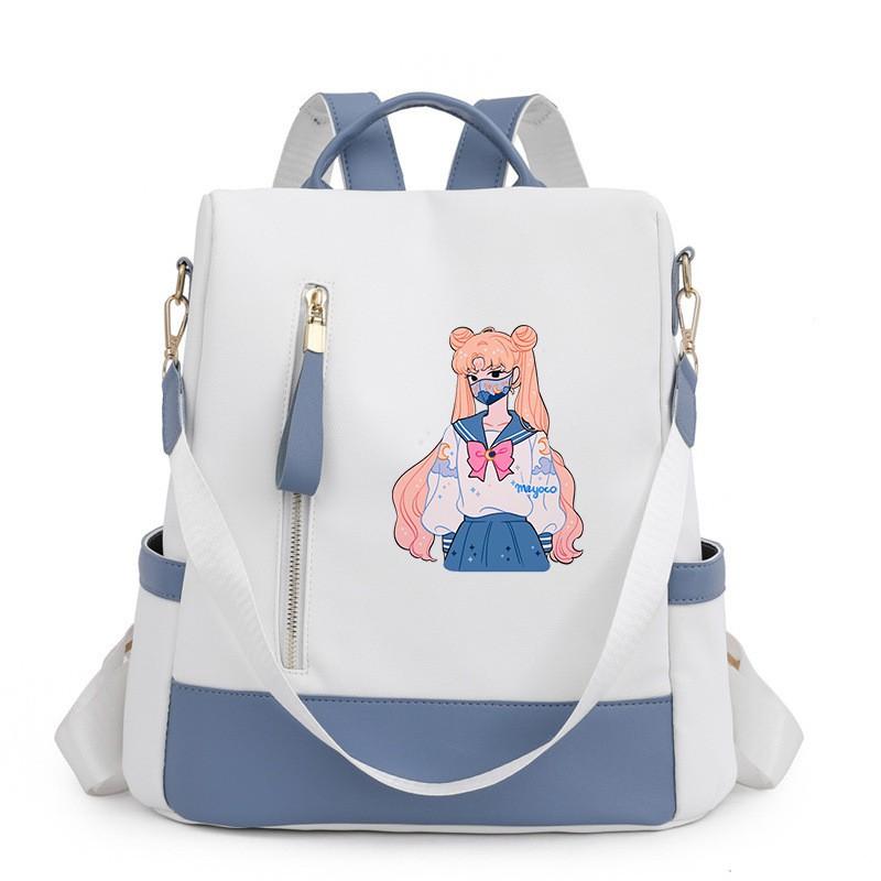 Segelmond-inspiriertes Damen-Oxford-Nylon-Rucksack für Reisen, Schule, Streetwear, Freizeit