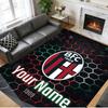 Crystal Velvet Rug Custom Name Text, Soft Non Slip Floor Mat Home DecorBologna FC