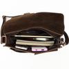 Men's Crazy Horse Leather Crossbody Bag - Genuine Leather Messenger & Multifunctional Computer Briefcase