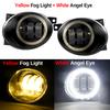 2 x LED-Nebelscheinwerfer mit Angel Eye Tagfahrlicht 9006 Auto Nebel Fahrlicht für Volkswagen VW Golf Jetta 6 Tiguan 5N Touran Beetle EOS Caddy