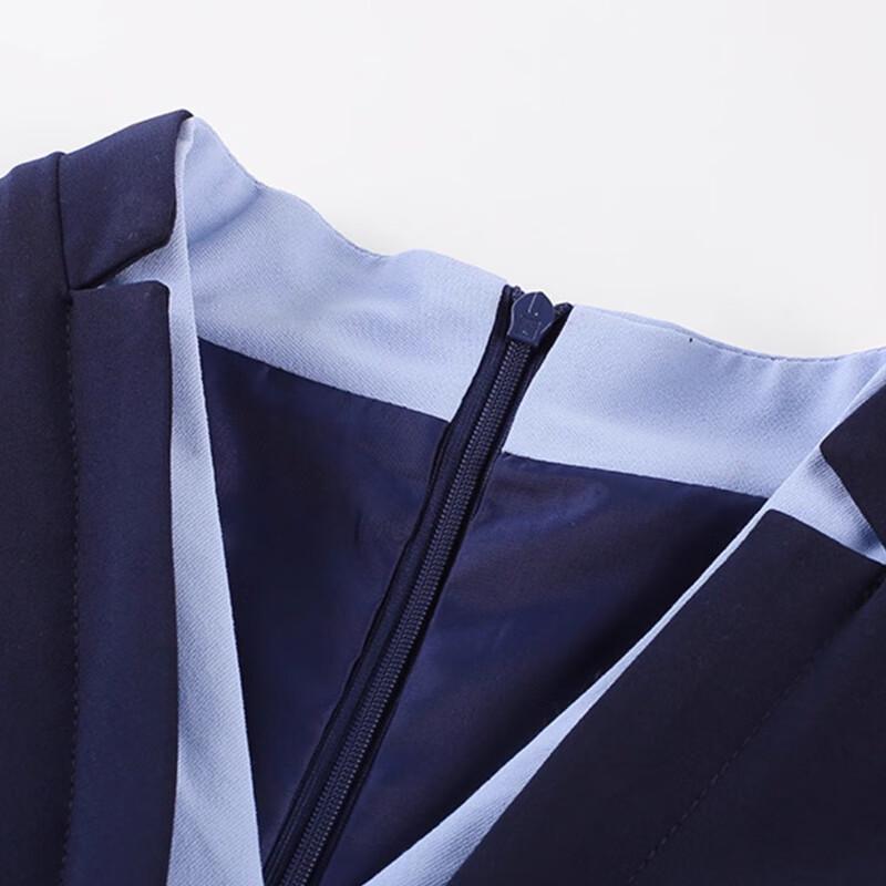 Women's Professional Faux Two-Piece Midi Dress