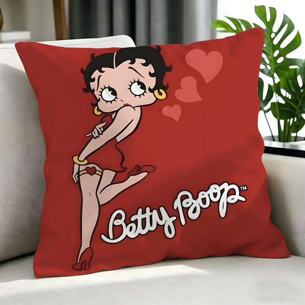 Cartoon Betty Boop Cushion Cover Cushion Cover Set 4Pcs 50X50 45X45 40X40 Pillowcase Decorative Sofa Home Decor