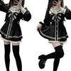 Long Sleeve Dress with and Lolita Sailor and Switching Stylish for and Winter [SDSXZWG] Women's Shorts, Lace, Ribbon, Ruffles, Girly, Feminine, Style,