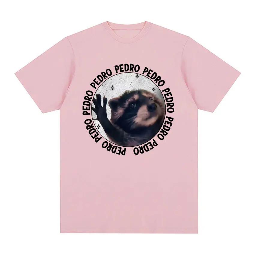Funny Raccoon Pedro Dancing Meme Tee Shirt Men Women's Vintage Cartoon Harajuku T-shirt Casual Oversized T Shirt Tops Streetwear