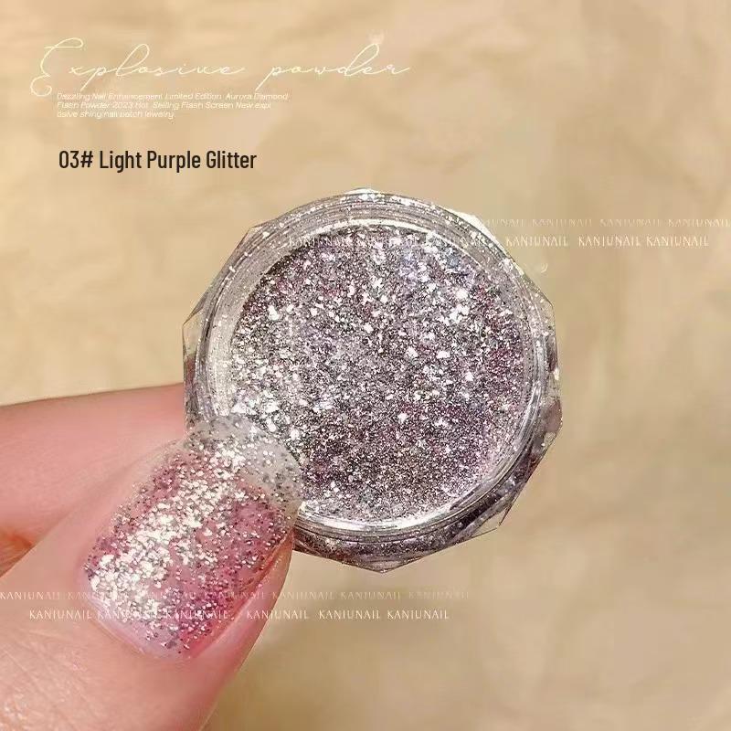 Aurora Crushed Diamonds Nail Glitter - Super Sparkle Galaxy Foil Ornaments