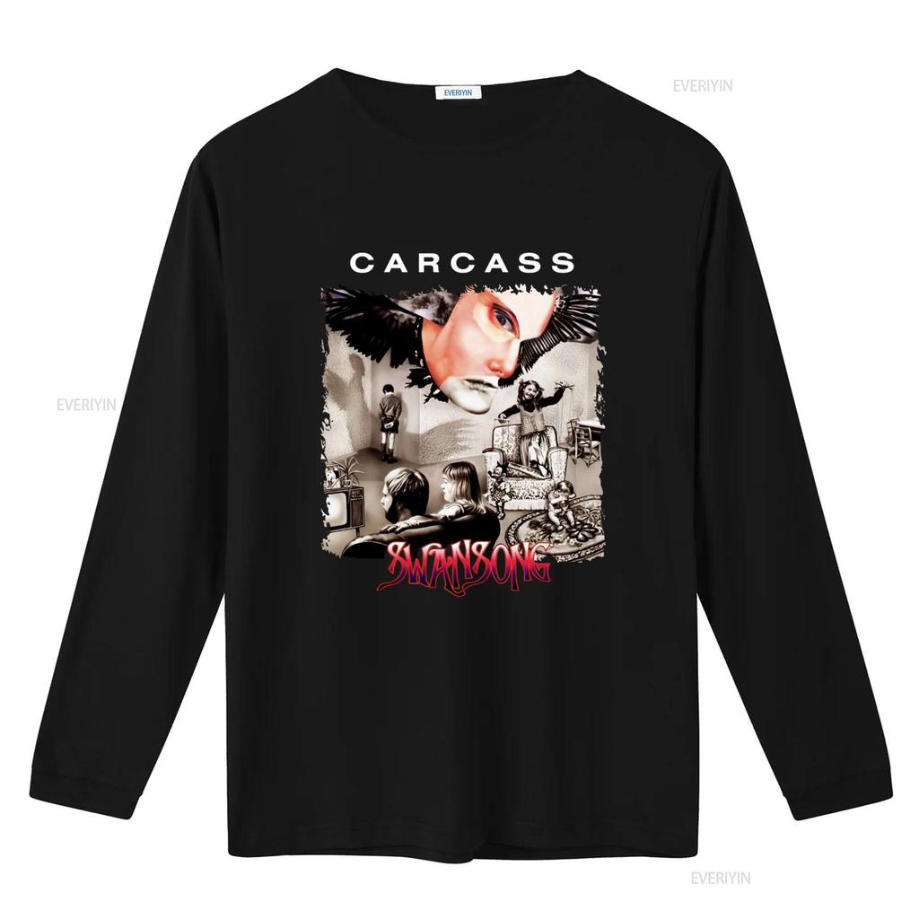 Carcass Swansong Music Cotton T Shirt Featuring Bill Steer Daniel Wilding Artwork Vintage Washed Fashion Soft Stretched