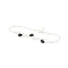 Les Trésors De Lily [I2619] - Silver 'Jet Black Goddess' Heart Bracelet - 10 Mm